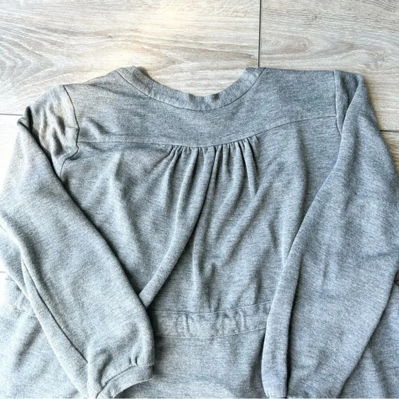 Club Monaco Tie Front Draped French Terry Cardigan - Picture 13 of 13